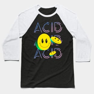 Techno Rave Acid Smile Party House Goa Trip Baseball T-Shirt